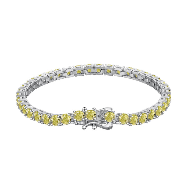 <ORIELL>Ornate Dazzling Round Cut Tennis Bracelet