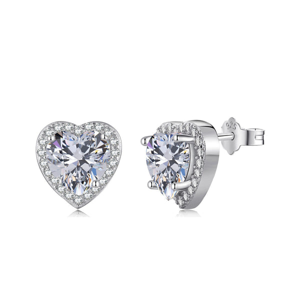 <ORIELL>Sparkling Heart Shape Lover Earrings