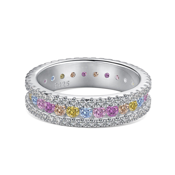<ORIELL>Delicate Colorful Round Cut Daily Ring