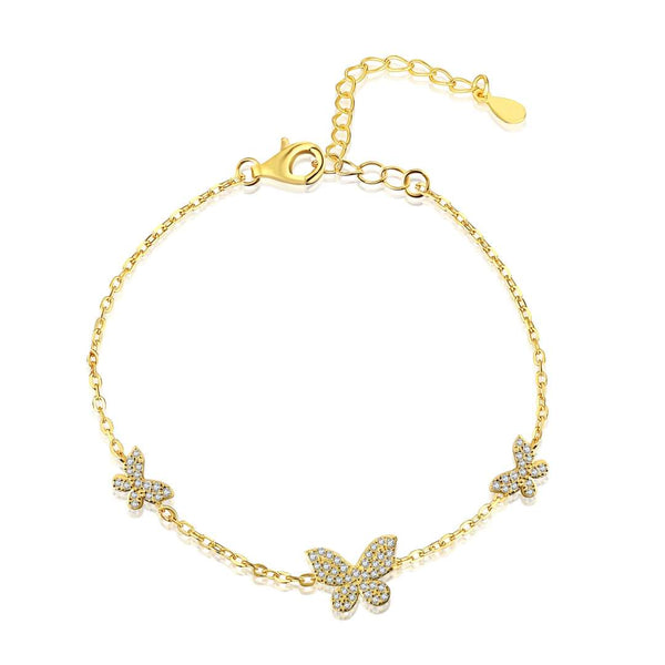 <ORIELL>Delicate Butterfly Pendant Bracelet