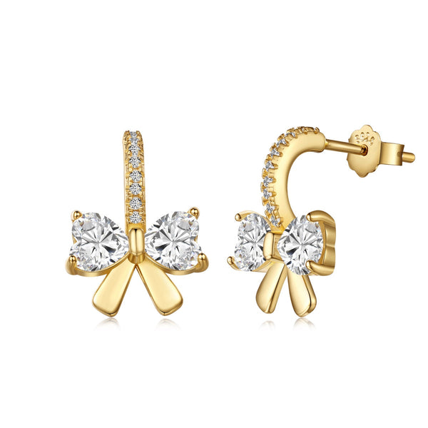 <ORIELL>Exquisite Earrings With Heart-Shaped Bow Design