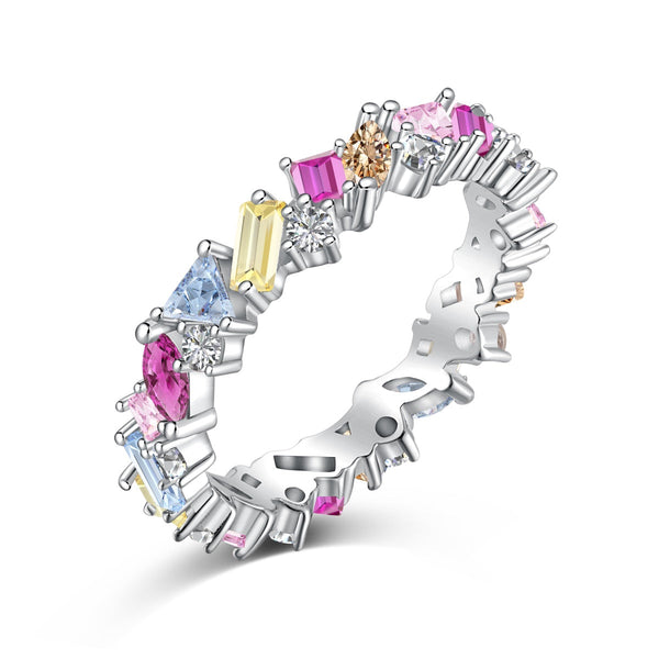 <ORIELL>Dazzling Polychromatic Multi cut Daily Ring