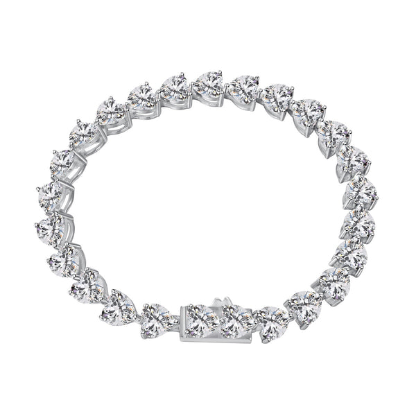 <ORIELL>0.75 Carat Elegant Romantic Heart Shape Lover Bracelet