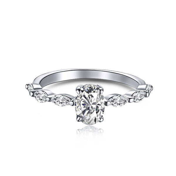 <ORIELL>0.75 Carat Luxurious Vibrant Elongated Cushion Cut Daily Ring