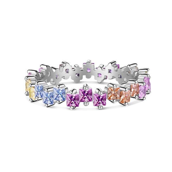 <ORIELL>Mixed Colorful Square Staggered Rings